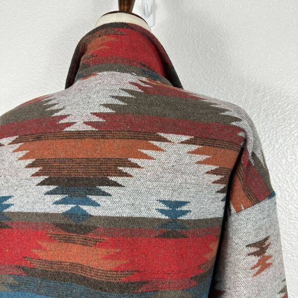 Blue B Collection Jacket Women Small Shacket Aztec Tribal Western Festival - Picture 8 of 12